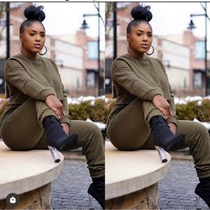 Lounge Set (Army Green$